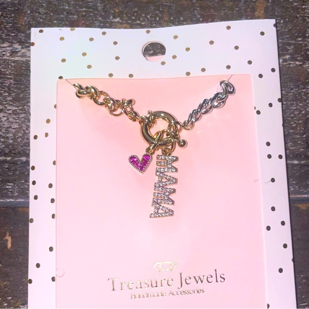 Treasure Jewels Two Tone Necklace Charm Mama Heart
Silver Gold Mixed Metals Gift - Picture 2 of 4